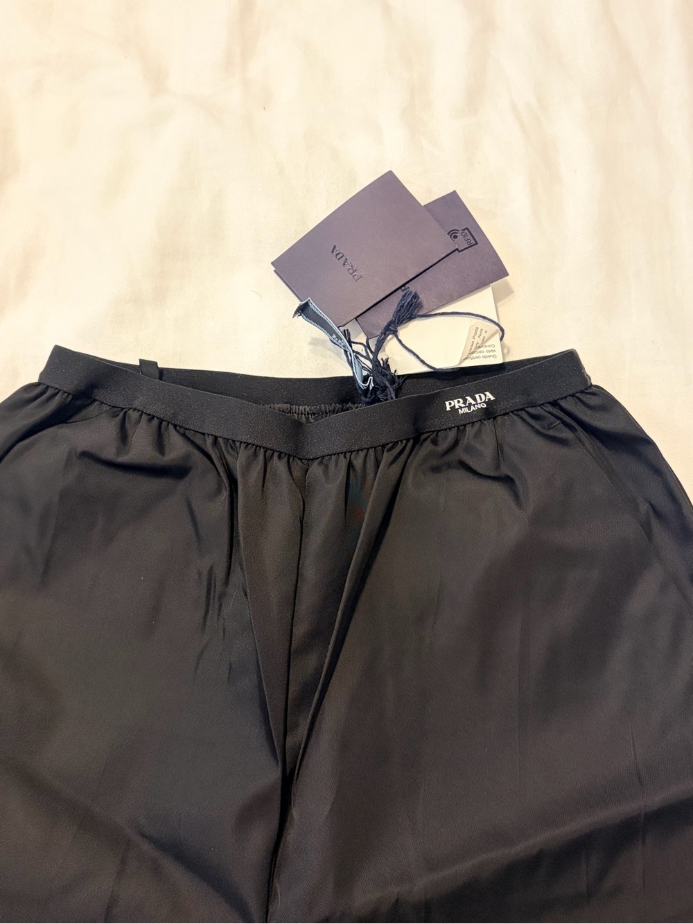 Prada Black Satin Trousers